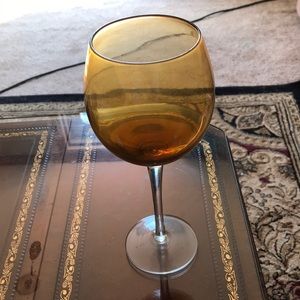 Amber Vintage wine glass